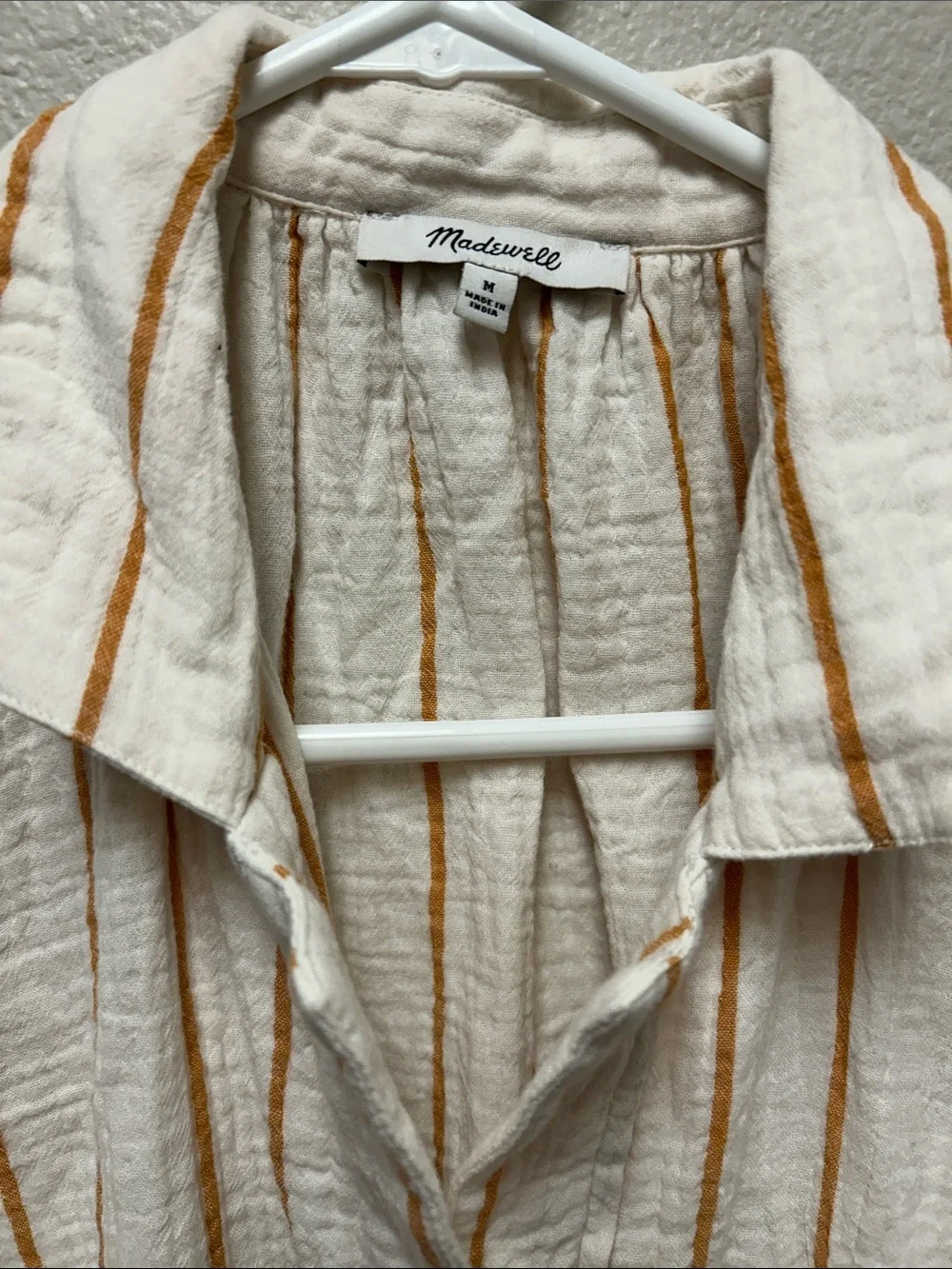 Madewell Striped Button-Front Coverup